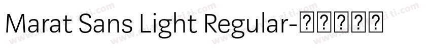 Marat Sans Light Regular字体转换